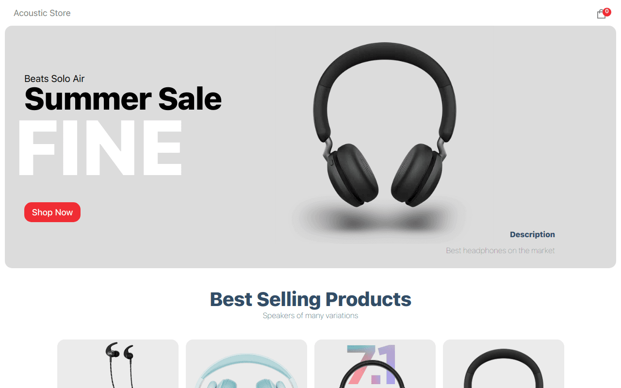 Ecommerce Website preview